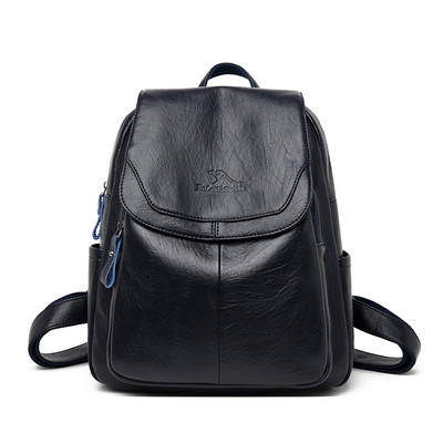 Női öko bőr hátizsák külső zsebbel