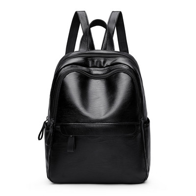 Női bőr hátizsák több rekesszel