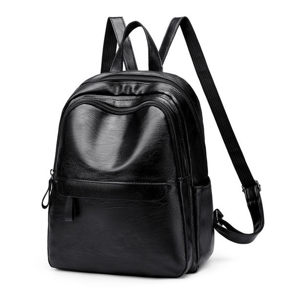 Női bőr hátizsák több rekesszel