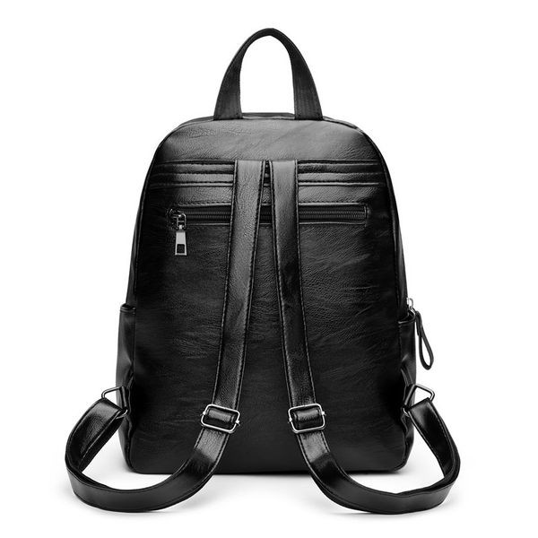 Női bőr hátizsák több rekesszel