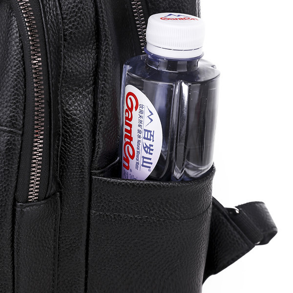 Sieviešu mugursoma no eko ādas un priekšējā kabata ar rāvējslēdzēju