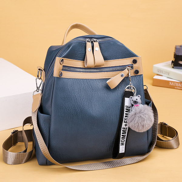 Sieviešu eko ādas mugursoma ar 3D elementu