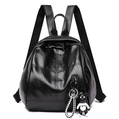 Női öko bőr hátizsák - kulcstartóval