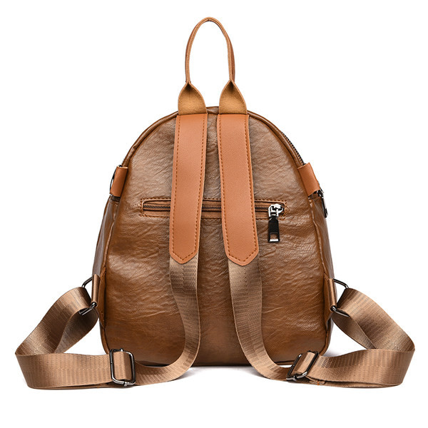 Női öko bőr hátizsák - kulcstartóval