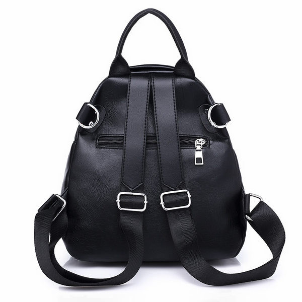 Divatos női öko bőr hátizsák kulcstartóval