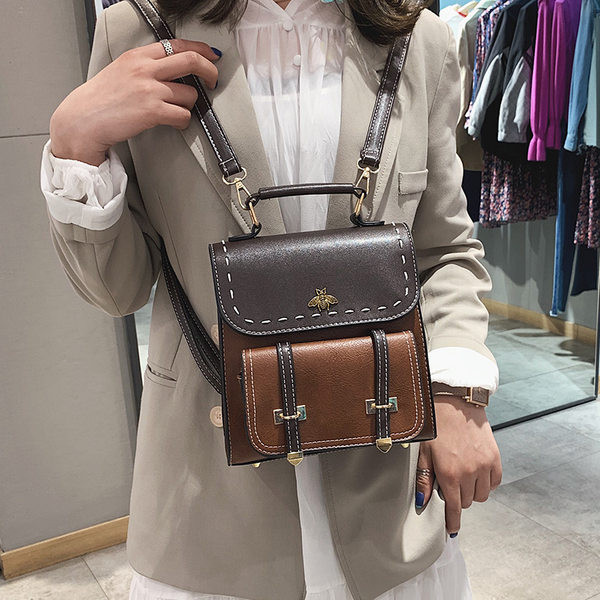 Moderan ženski ruksak od eko kože - tri boje