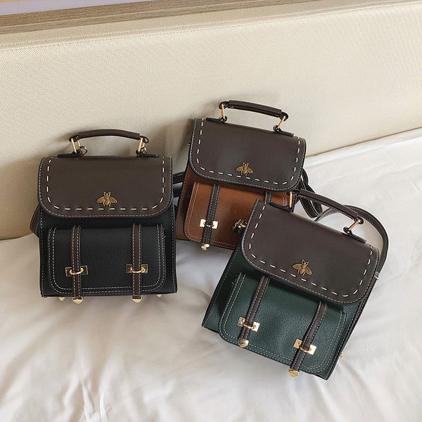 Moderan ženski ruksak od eko kože - tri boje