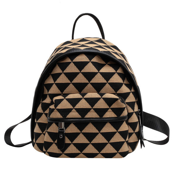 Ženski ruksak s printom i prednjim džepom na patentni zatvarač