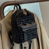 Ikdienas sieviešu mugursoma ar kabatu - trīs krāsas