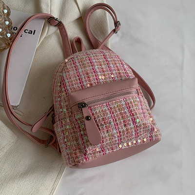 Ikdienas sieviešu mugursoma ar kabatu - trīs krāsas