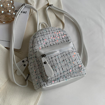 Ikdienas sieviešu mugursoma ar kabatu - trīs krāsas