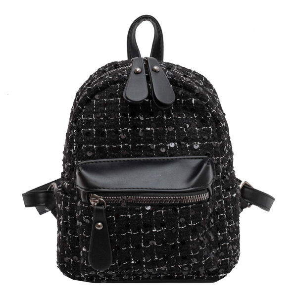 Ikdienas sieviešu mugursoma ar kabatu - trīs krāsas