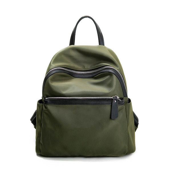 Textil női hátizsák külső zsebbel