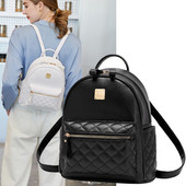 Női alkalmi ekobőr hátizsák cipzárral és zsebbel