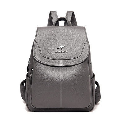 Έκο δερμάτινο σακίδιο πλάτης με μεταλλικό στοιχείο για γυναίκες