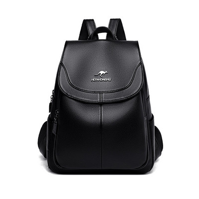 Έκο δερμάτινο σακίδιο πλάτης με μεταλλικό στοιχείο για γυναίκες