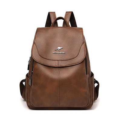 Έκο δερμάτινο σακίδιο πλάτης με μεταλλικό στοιχείο για γυναίκες