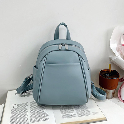 Sieviešu maza eko ādas mugursoma ar rāvējslēdzēju un kabatu