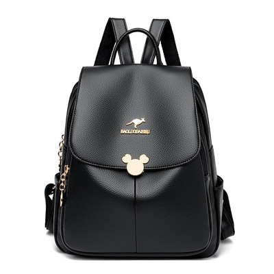 Sieviešu ādas mugursoma - ar metāla aizdari