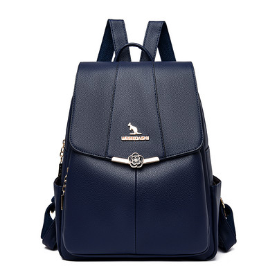 Modes eko ādas mugursoma ar metāla elementu sievietēm