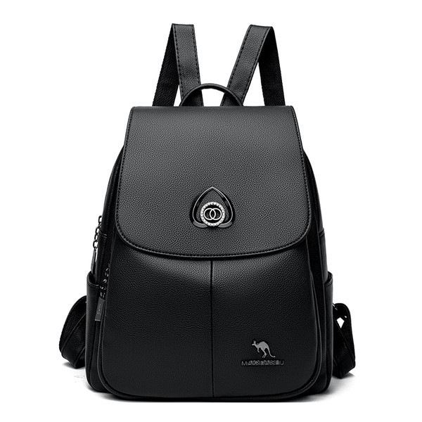 Sieviešu eko ādas mugursomas ikdienas modelis