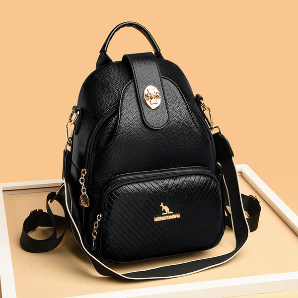 Ikdienas sieviešu mugursoma ar metāla elementiem