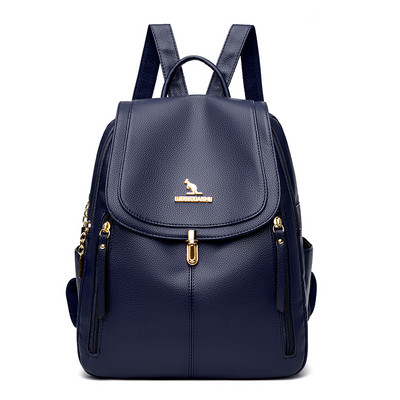 Ikdienas sieviešu eko ādas mugursoma ar metāla elementiem