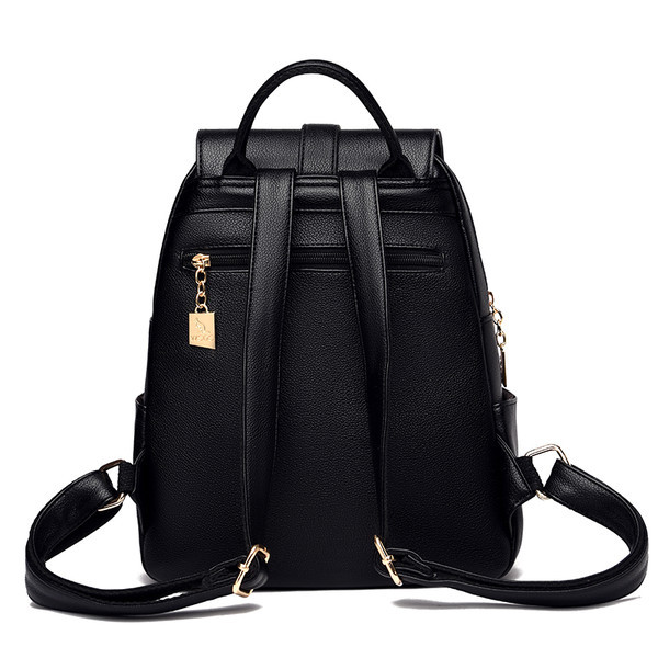 Sieviešu mugursoma ar lielu kabatu un rāvējslēdzēju