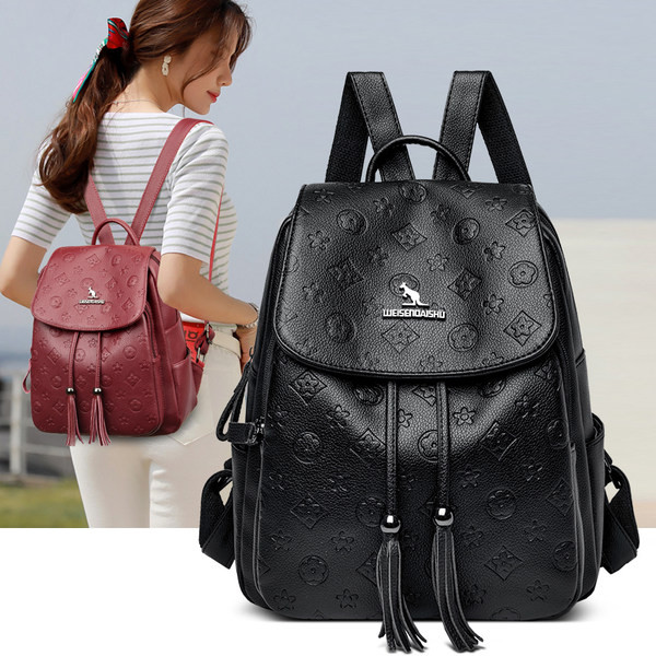 Sieviešu ikdienas mugursoma - izgatavota no eko ādas