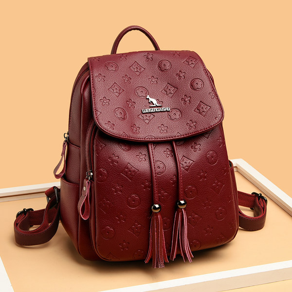 Sieviešu ikdienas mugursoma - izgatavota no eko ādas