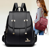 Ikdienas sieviešu eko ādas mugursoma ar metāla elementu