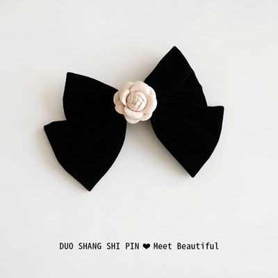 Дамски ластик и щипка за коса с панделка