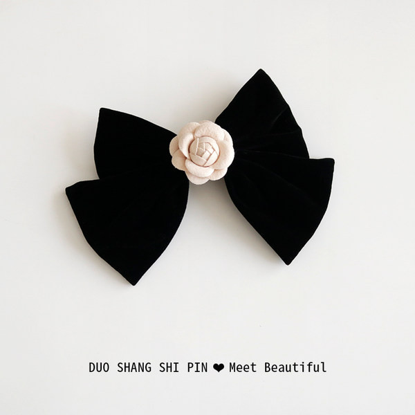 Дамски ластик и щипка за коса с панделка