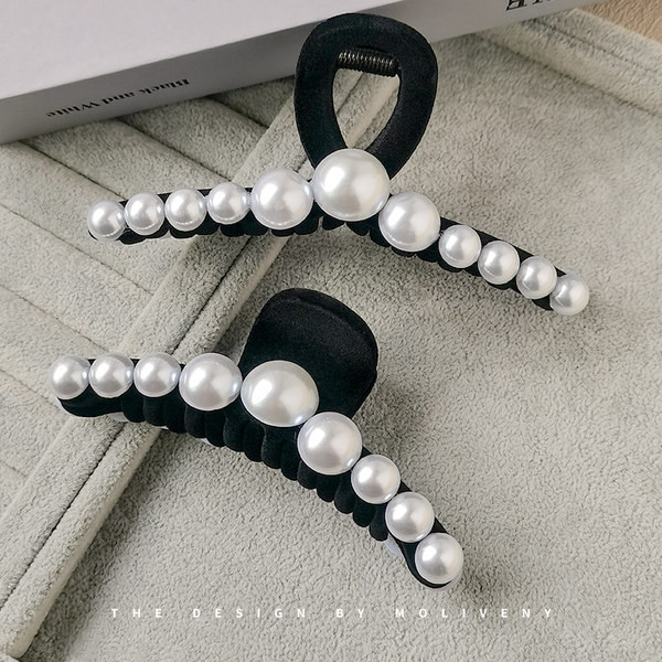 Дамска ежедневна шнола за коса с перли