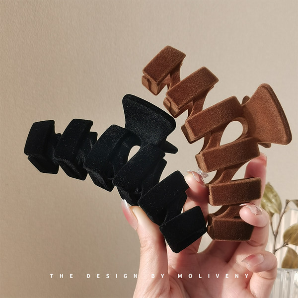 Дамска ежедневна щипка за коса от еко велур