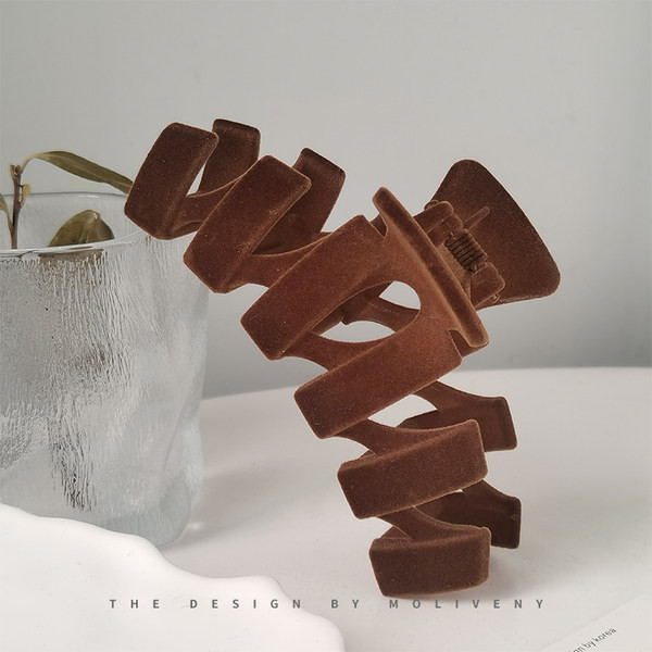 Дамска ежедневна щипка за коса от еко велур