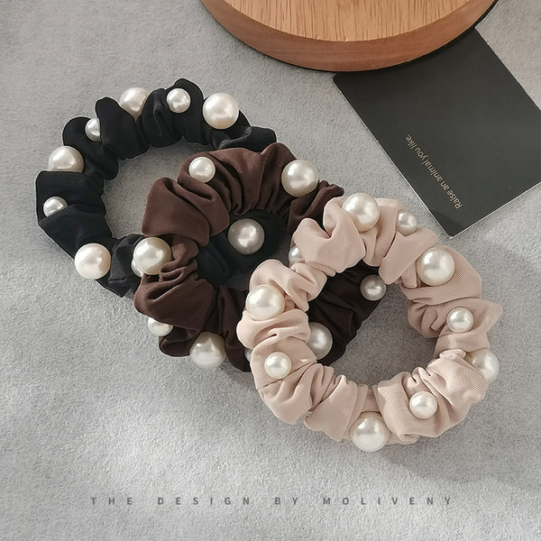 Дамски ластик за коса с декоративни перли 