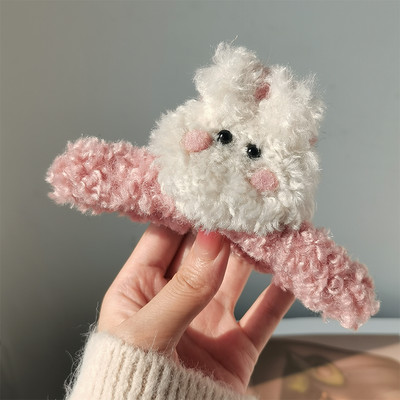 Дамска плюшена шнола за коса