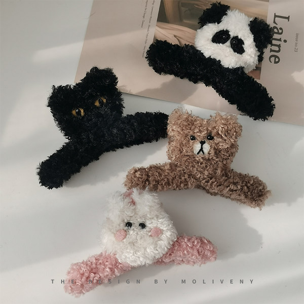 Дамска плюшена шнола за коса