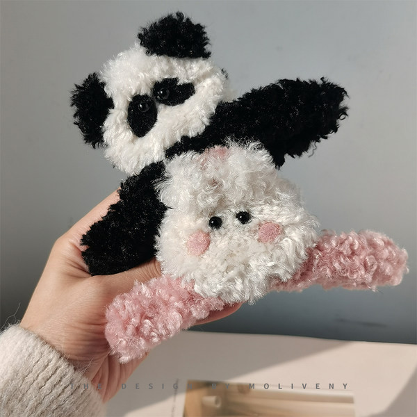 Дамска плюшена шнола за коса