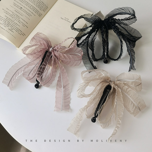 Шнола за коса с тюл