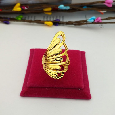 Регулируем дамски пръстен с флорален мотив