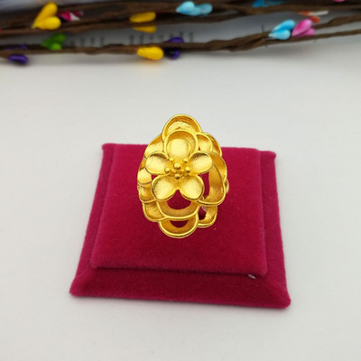 Регулируем дамски пръстен с флорален мотив