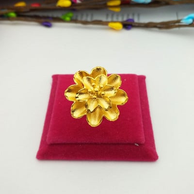 Регулируем дамски пръстен с флорален мотив