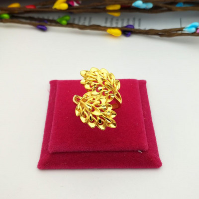 Регулируем дамски пръстен с флорален мотив