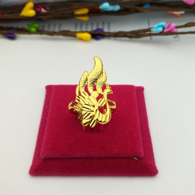 Регулируем дамски пръстен с флорален мотив