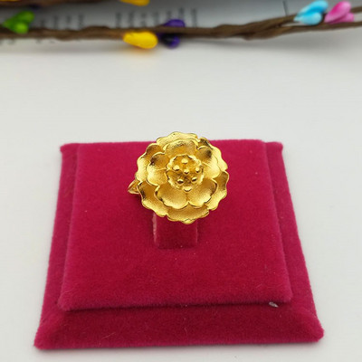 Регулируем дамски пръстен с флорален мотив