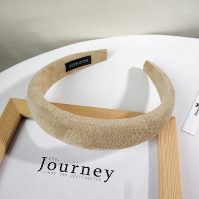 Дамска широка диадема от еко велур