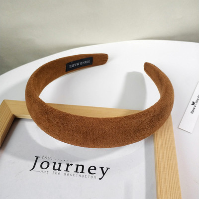 Дамска широка диадема от еко велур