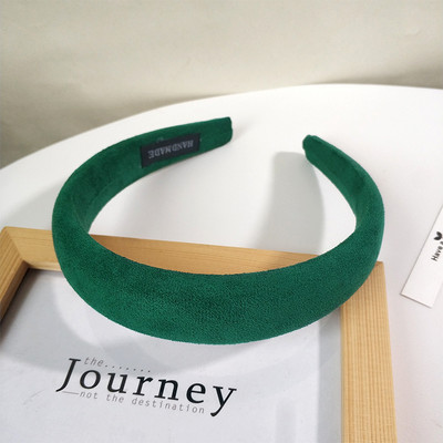 Дамска широка диадема от еко велур